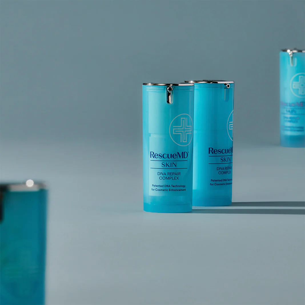 RescueMD DNA Repair Complex bottle — advanced rosacea redness treatment and therapy for sensitive skin.